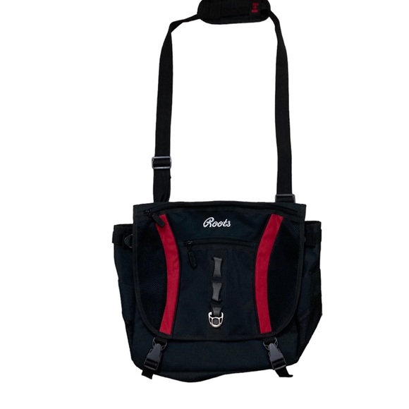 Roots Canada Black/Red Over-the-Shoulder Bag - Picture 2 of 4